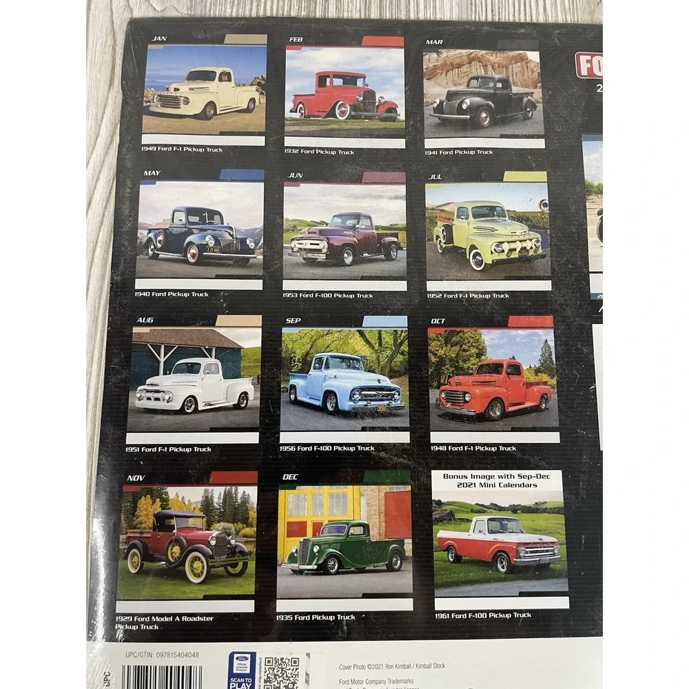 BrownTrout 2022 Classic Ford Pickups 16 Month Wall Calendar Vintage Trucks New
